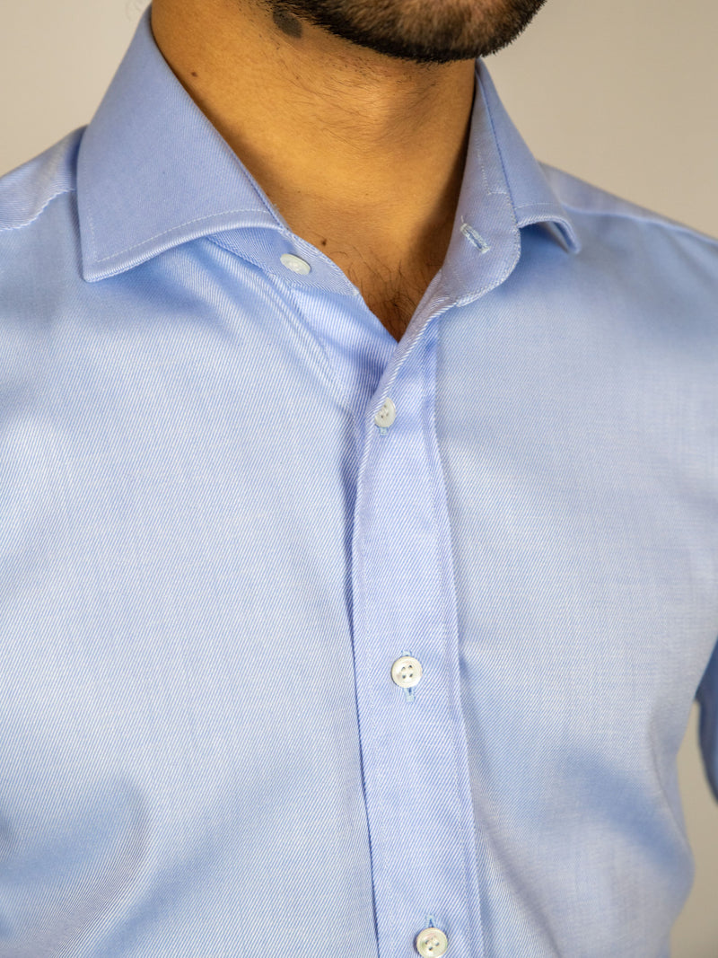 Light blue non-iron twill shirt image 6