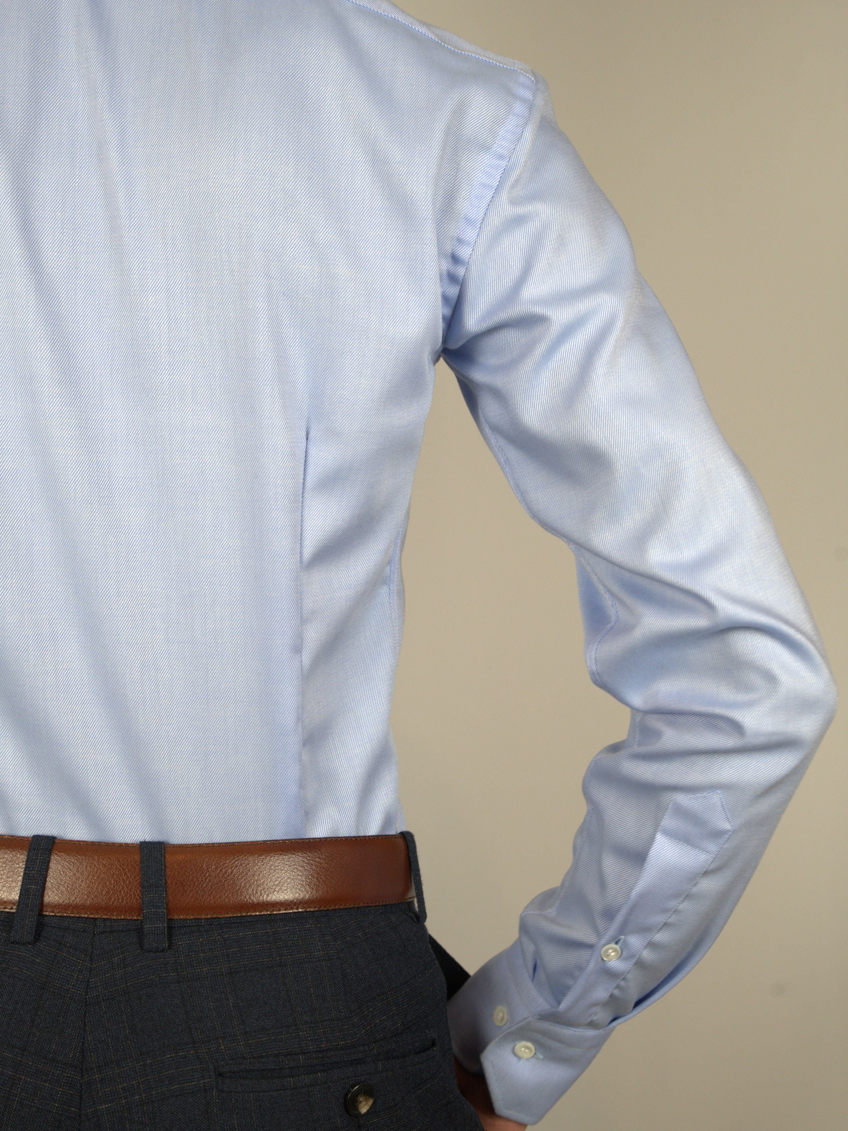 Light blue non-iron twill shirt