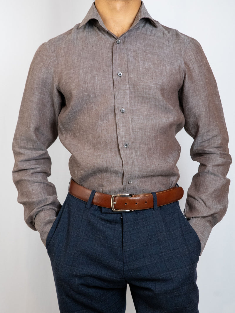 Mocha Linen shirt image 6