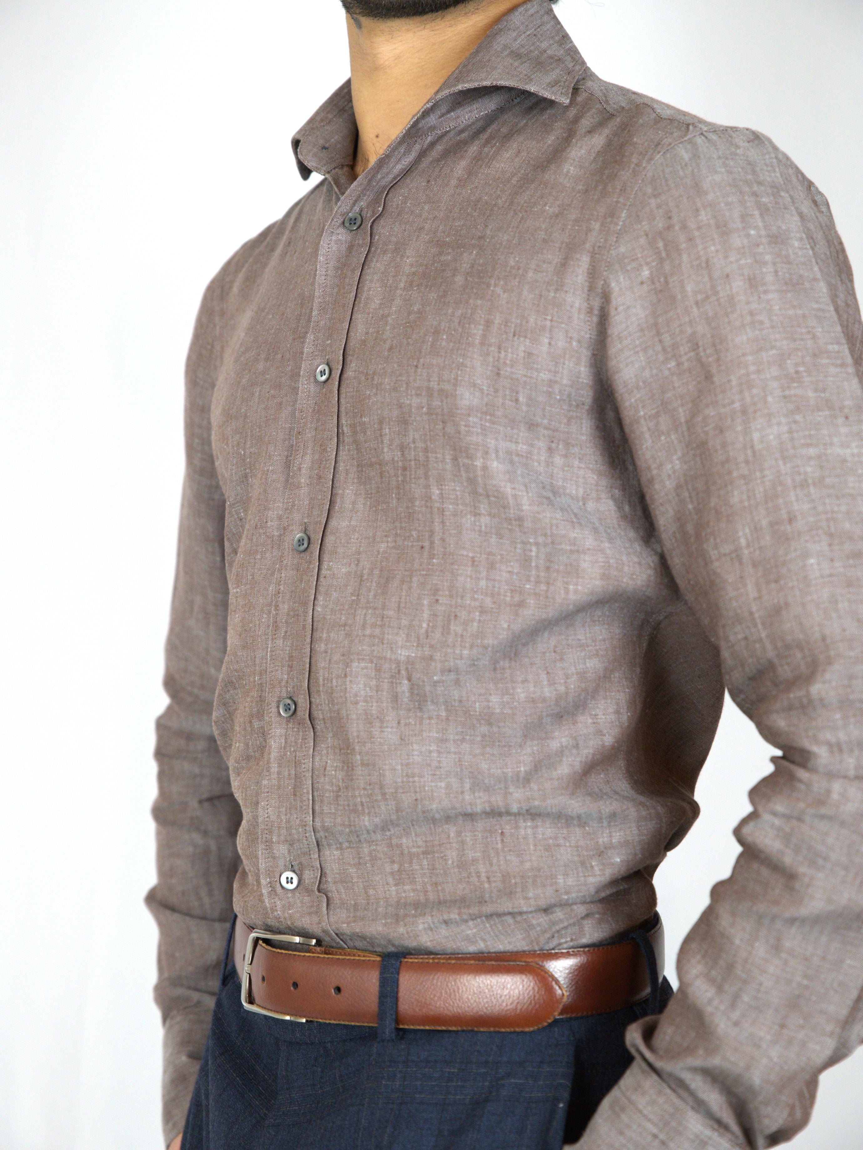 Mocha Linen shirt