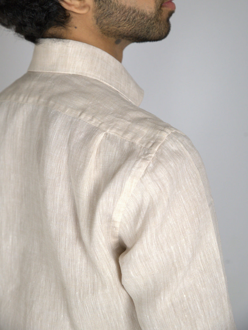 Oatmeal Linen Shirt image 4