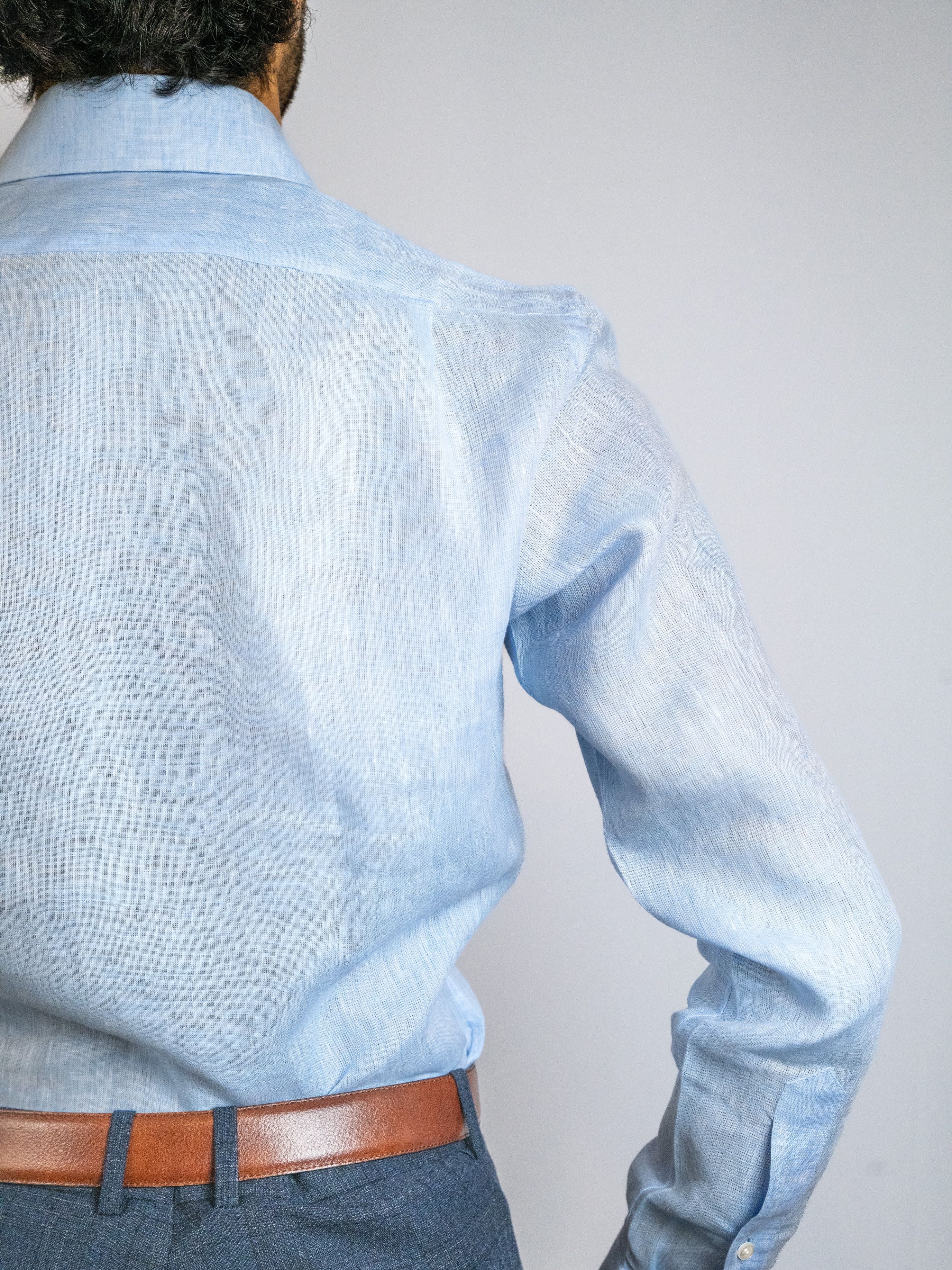 Light blue linen shirt