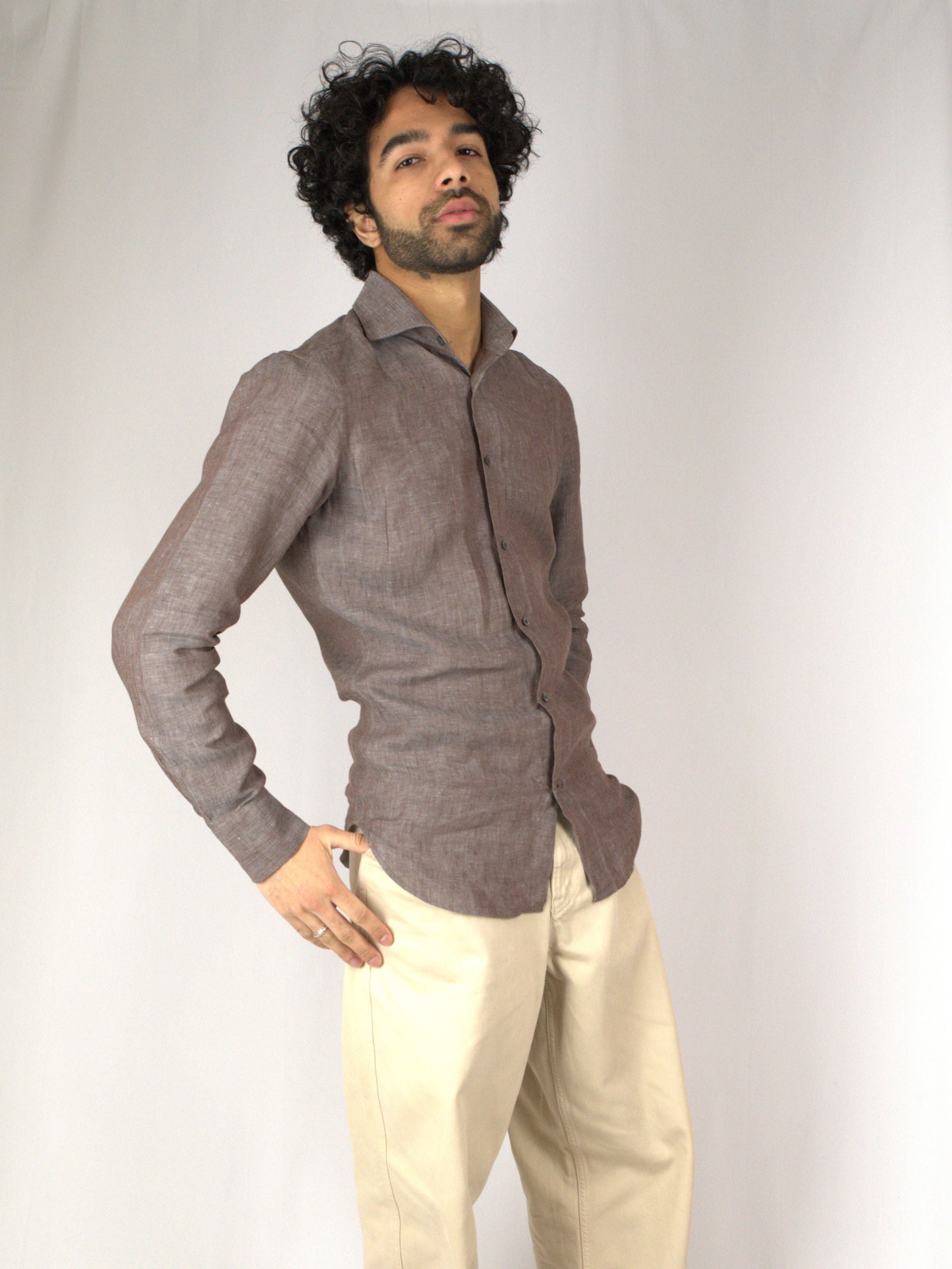 Mocha Linen shirt