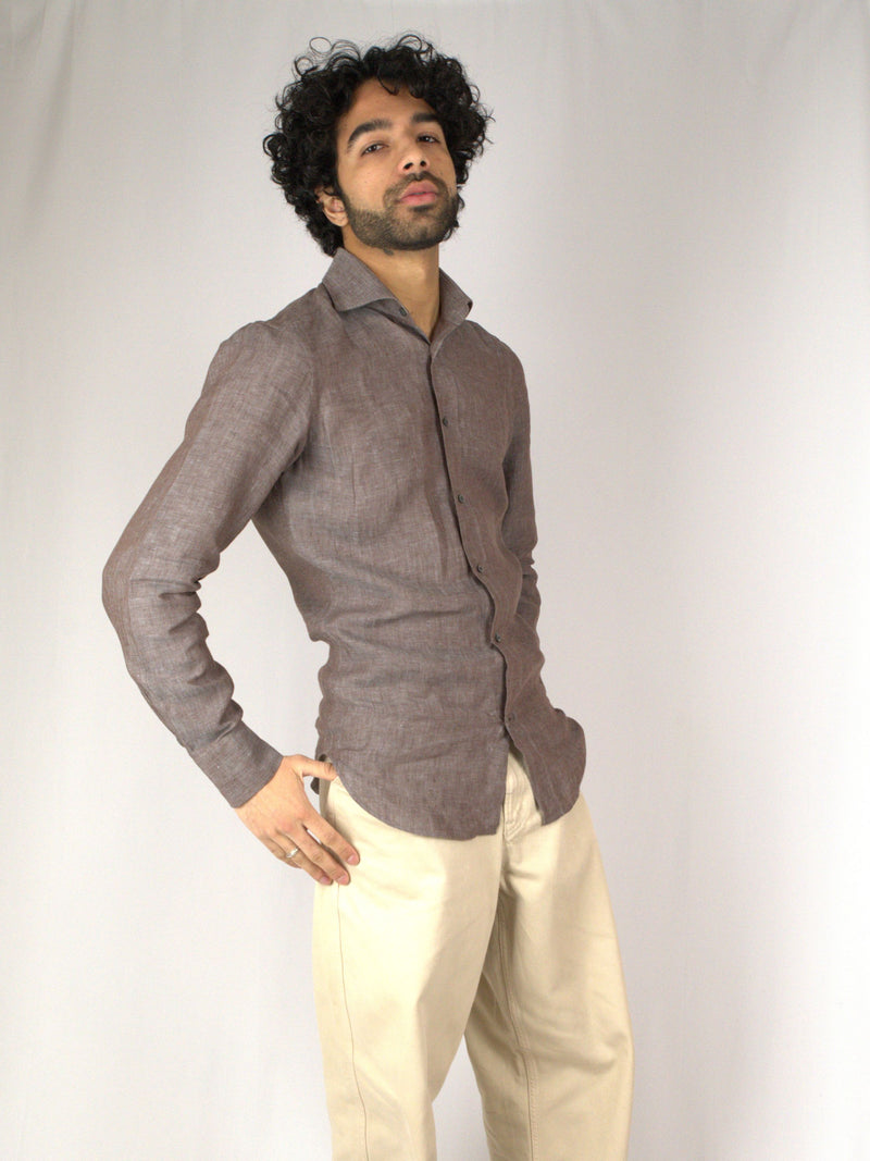 Mocha Linen shirt image 5