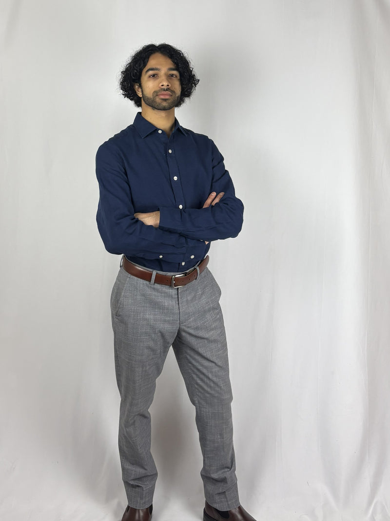 Navy Linen Shirt image 1