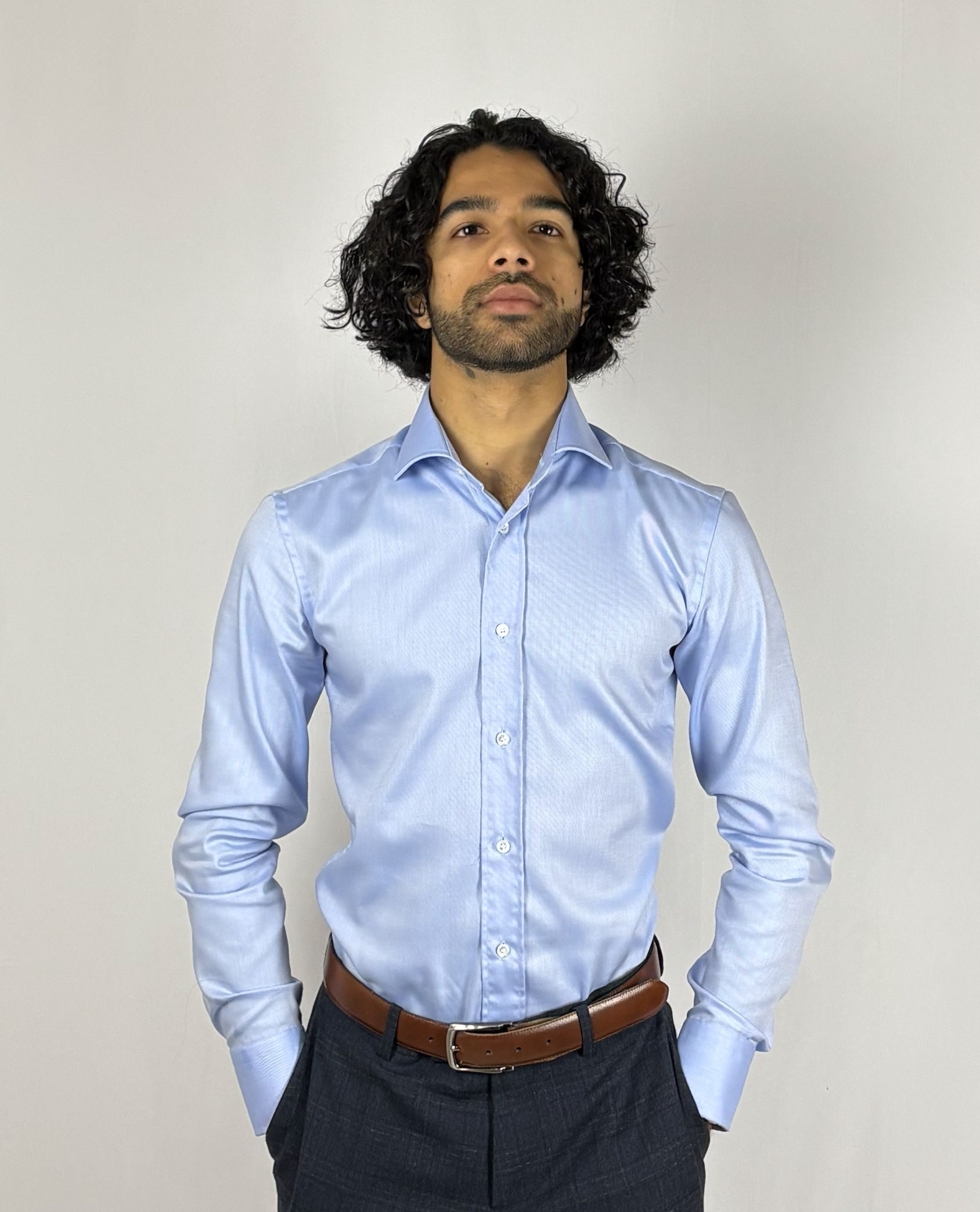 Heavy Non-Iron Twill shirt Blue