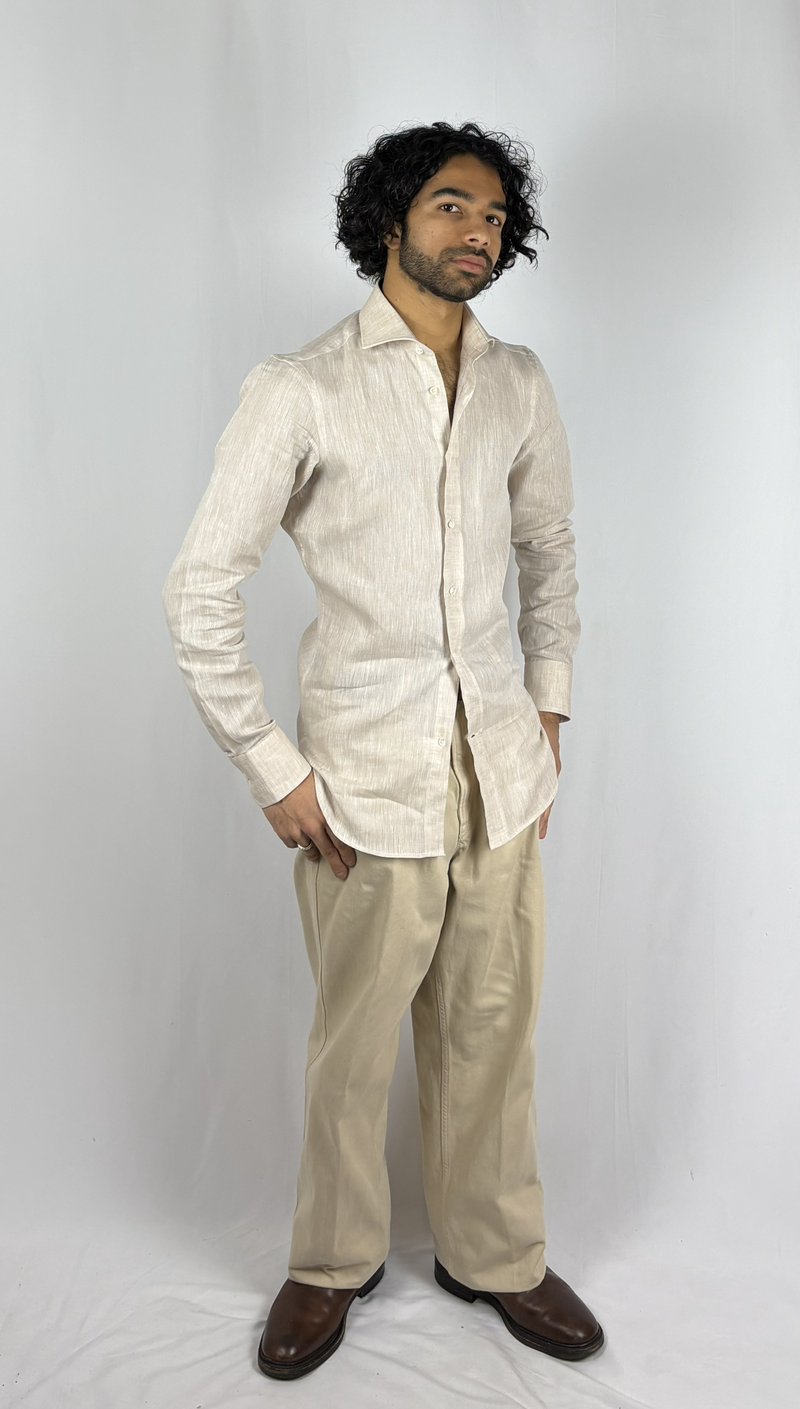 Oatmeal Linen Shirt image 4