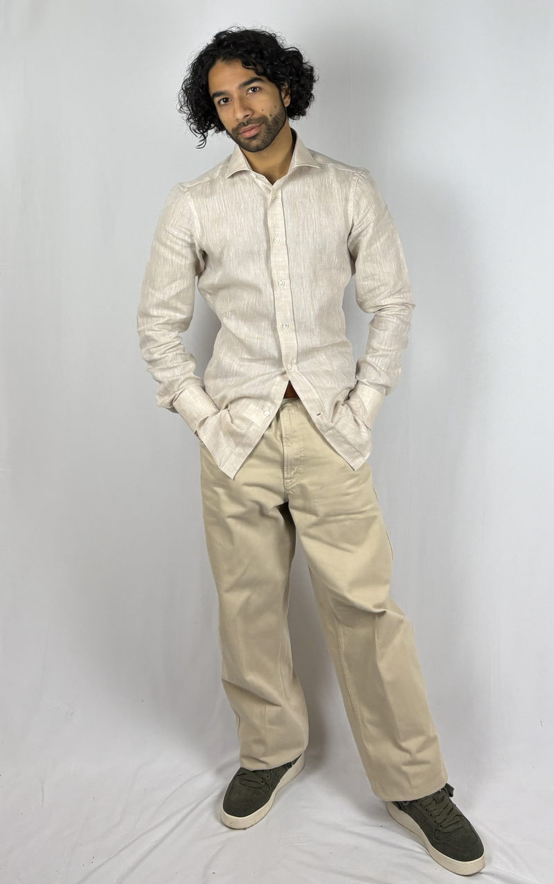 Oatmeal Linen Shirt image 5