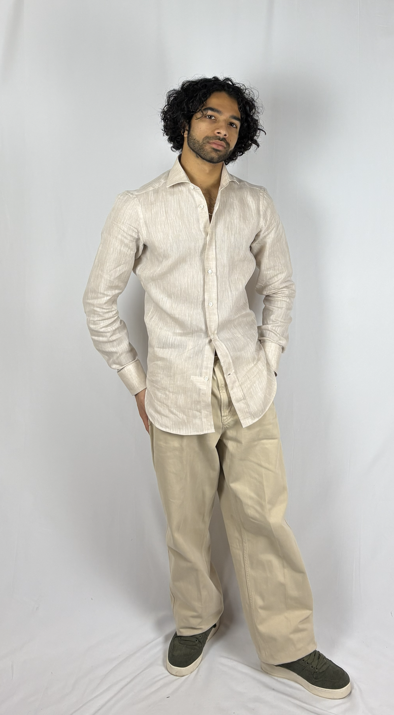 Oatmeal Linen Shirt image 6