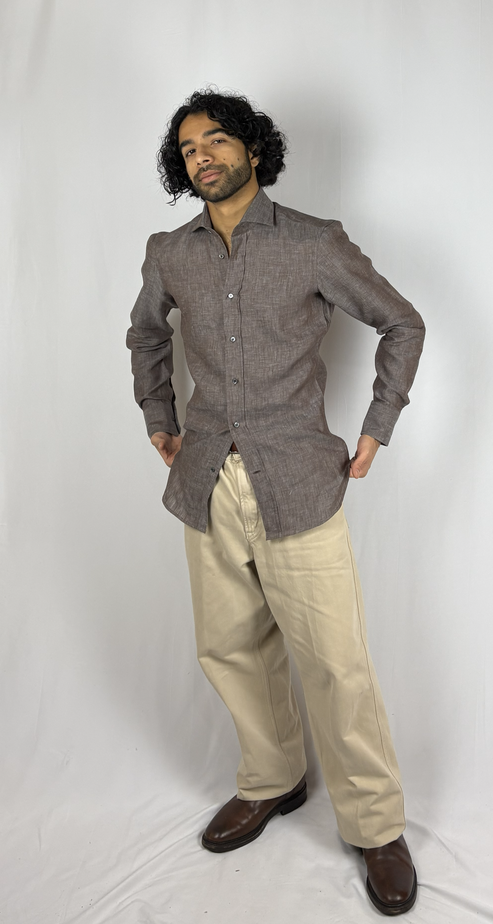 Mocha Linen shirt