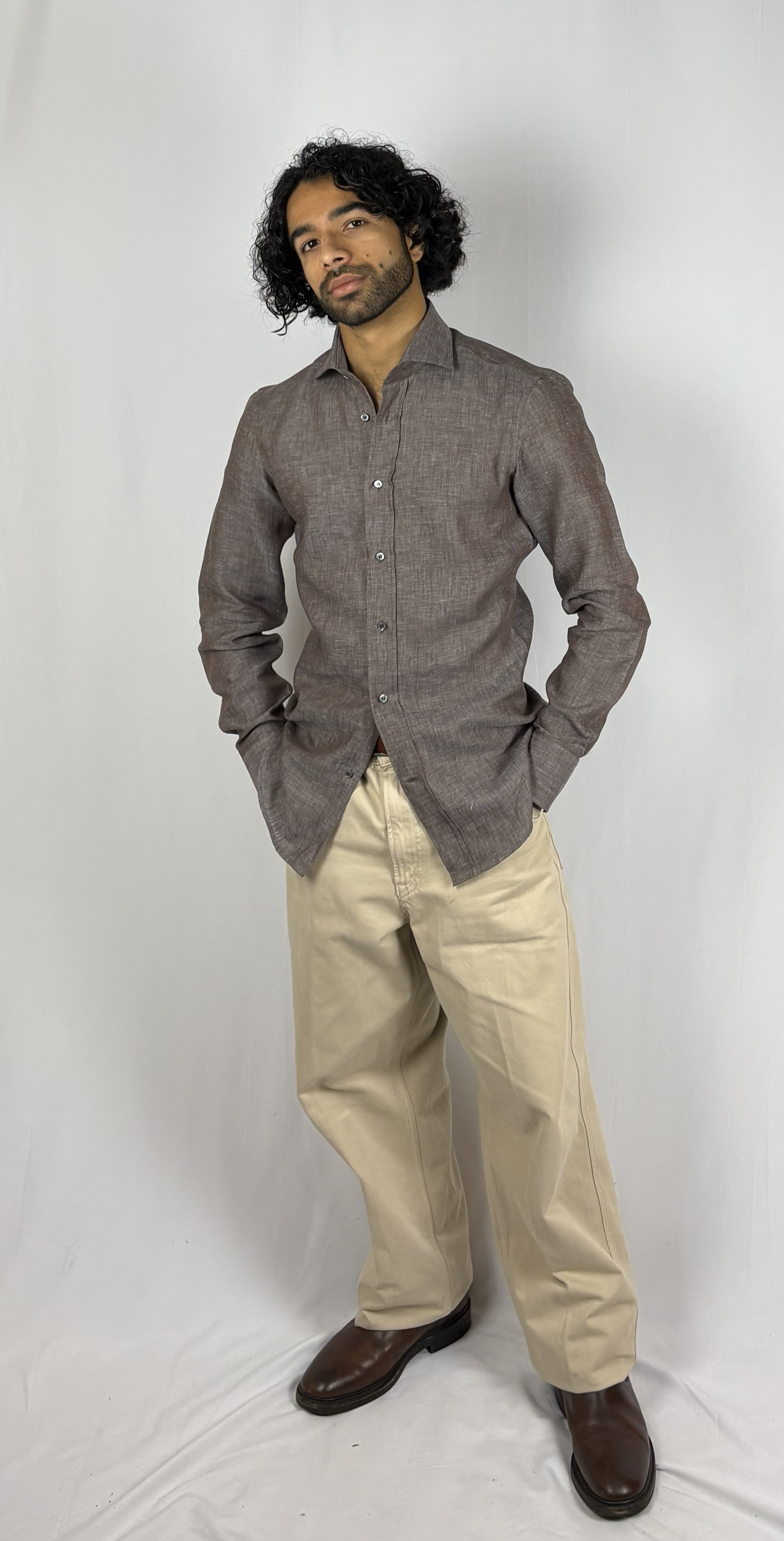 Mocha Linen shirt