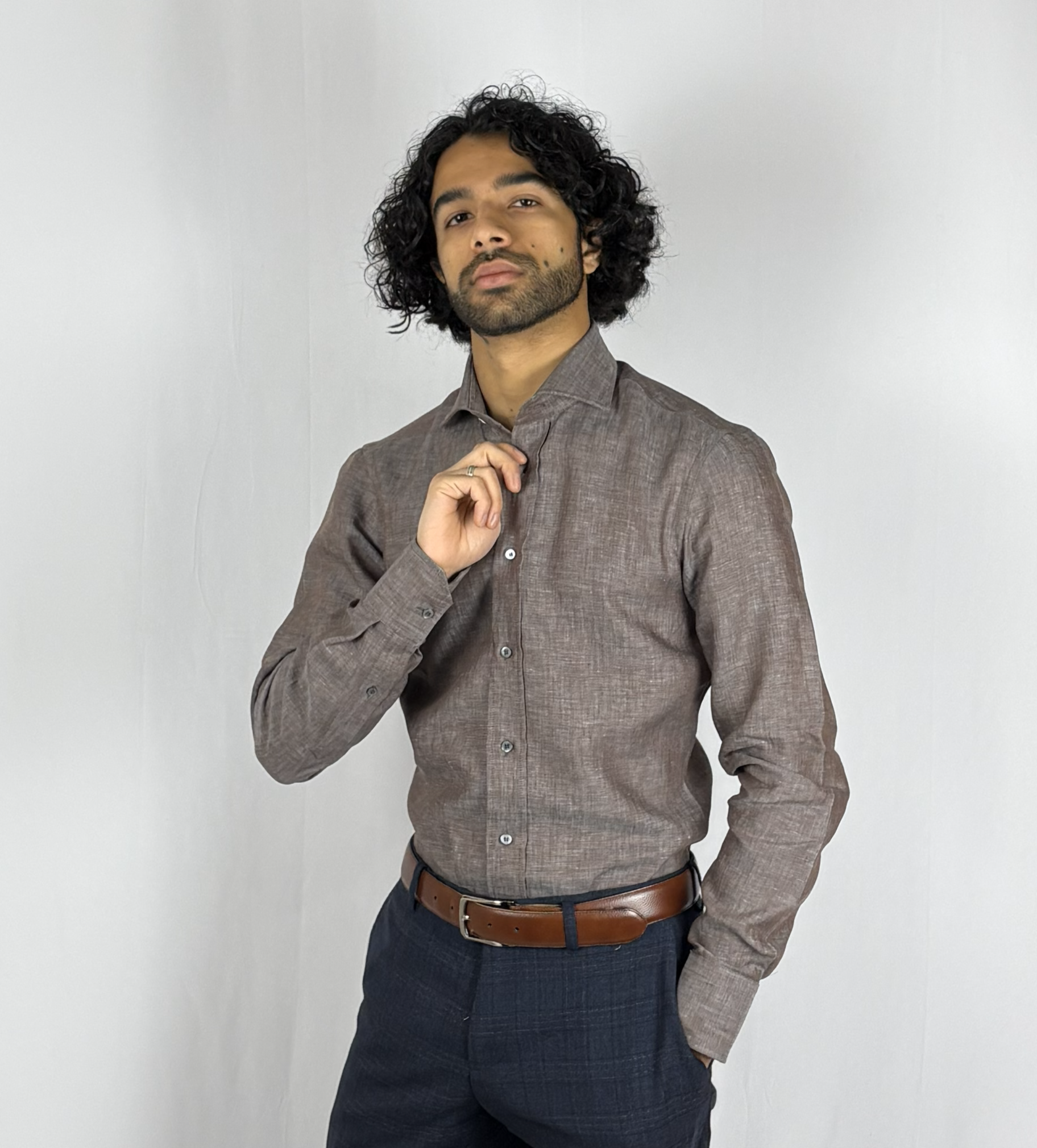 Mocha Linen shirt