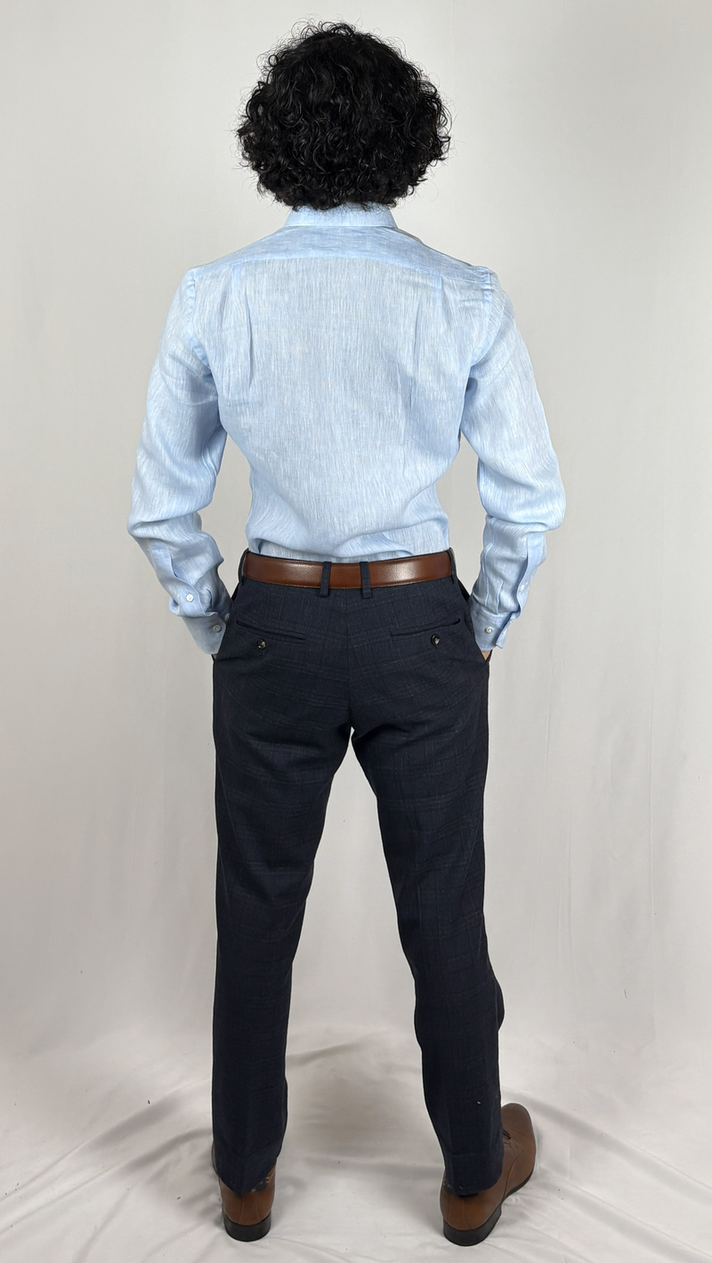Light blue linen shirt image 5