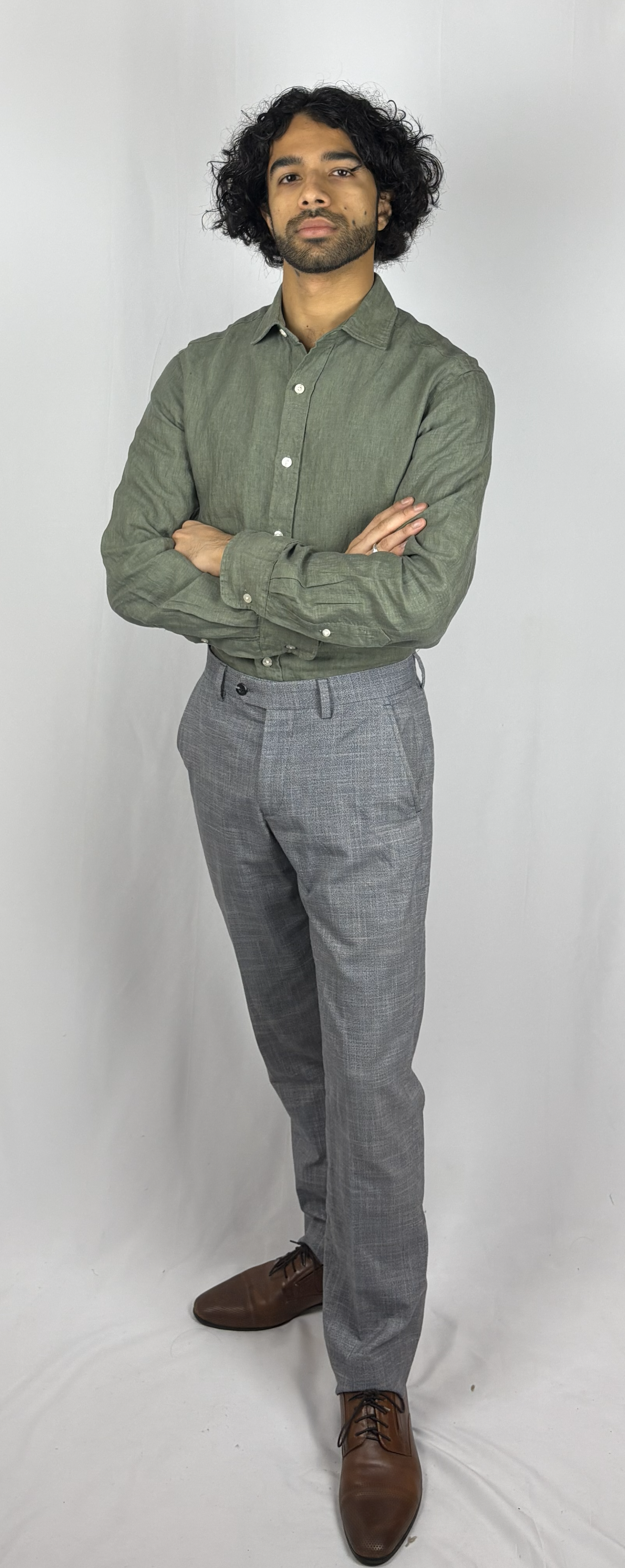 Forest Green Linen Shirt