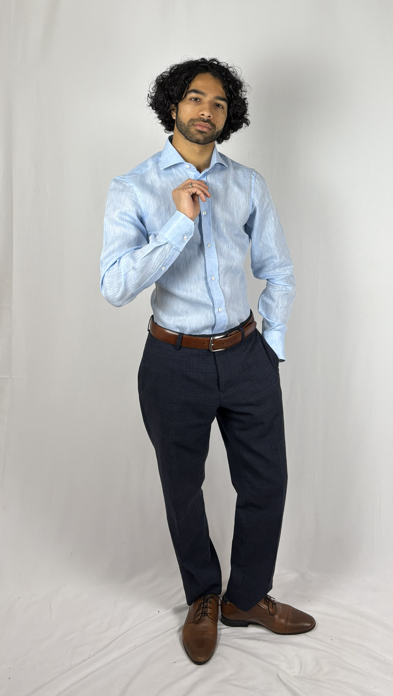 Light blue linen shirt image 2