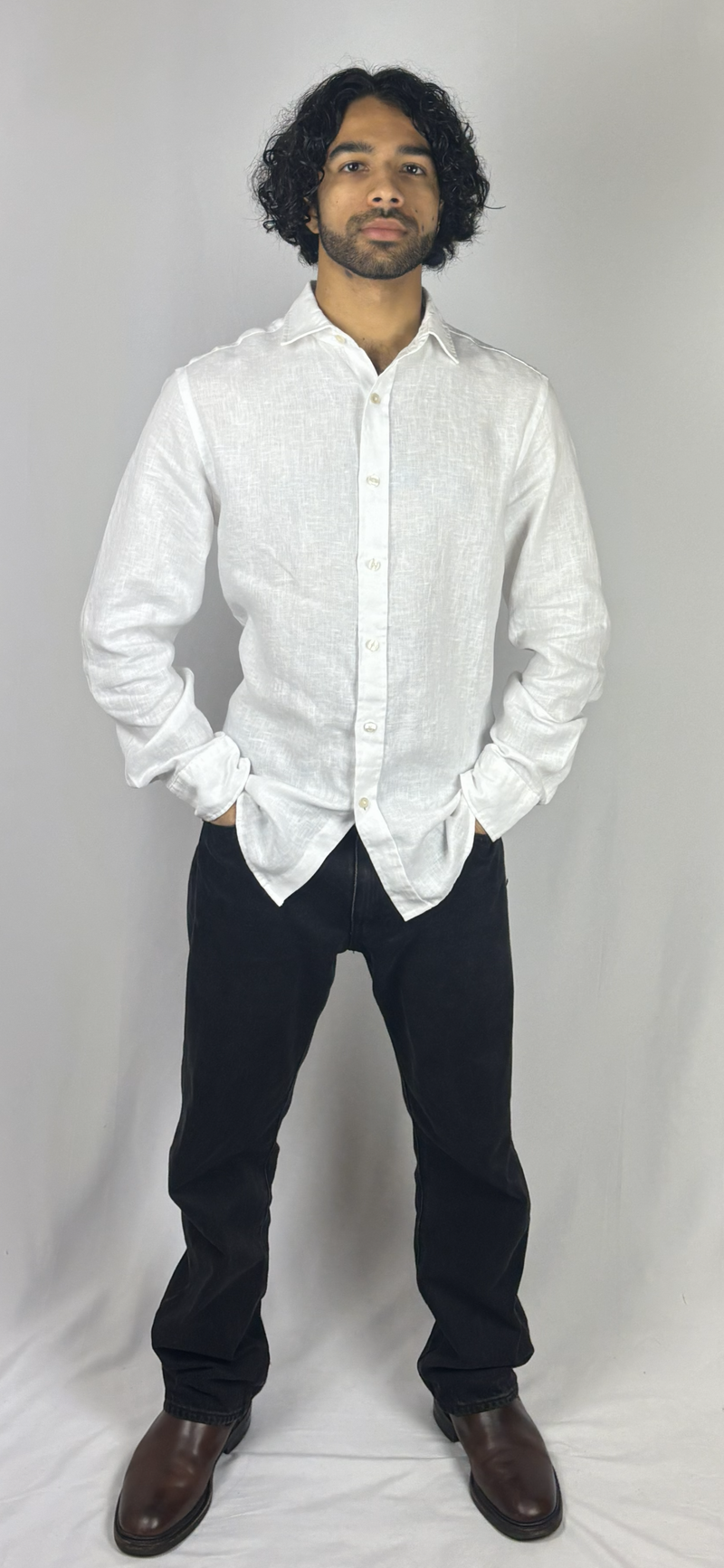 White Linen Shirt image 5