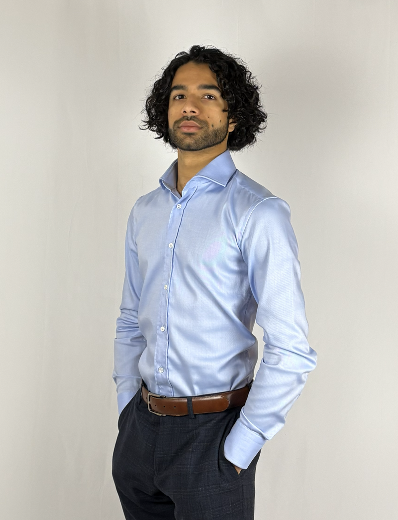 Heavy Non-Iron Twill shirt Blue image 5